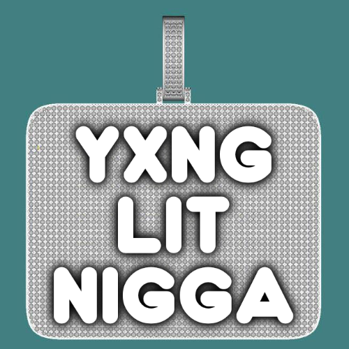 CUSTOM LETTER NECKLACE 3D BIG SQUARE