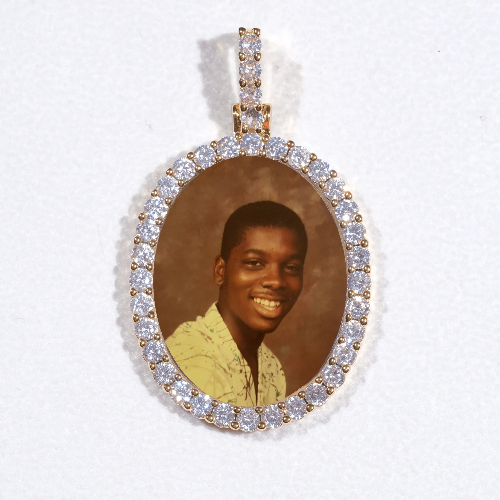 3D Oval Custom Picture Pendant
