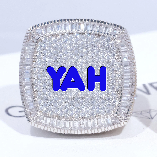 CUSTOM LETTER 3D ICED RING