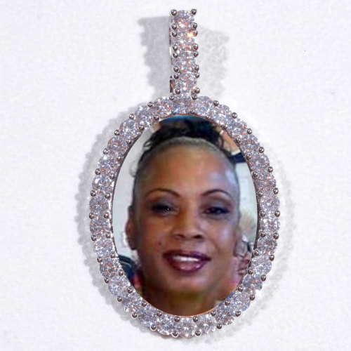 Large 3D Oval Custom Picture Pendant