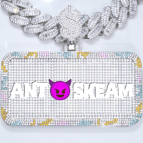 CUSTOM LETTER NECKLACE 3D COLORFUL SQUARE
