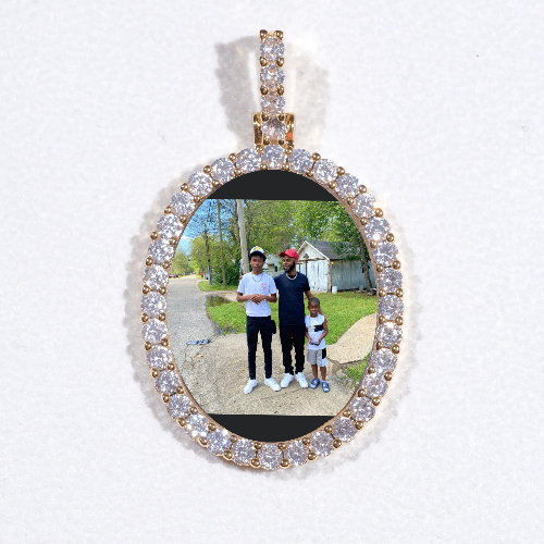 3D Oval Custom Picture Pendant