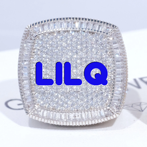 CUSTOM LETTER 3D ICED RING