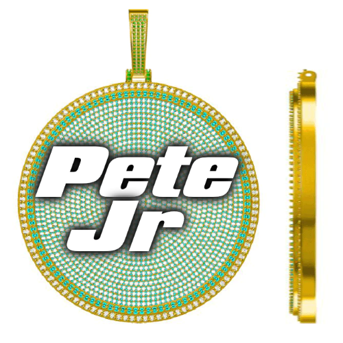 CUSTOM LETTER NECKLACE 3D BIG DISC
