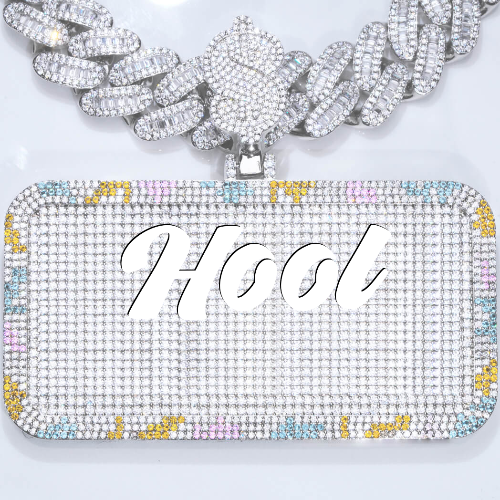 CUSTOM LETTER NECKLACE 3D COLORFUL SQUARE