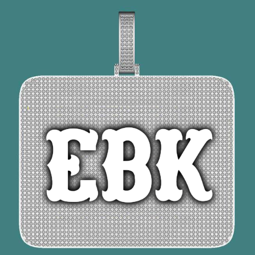 CUSTOM LETTER NECKLACE 3D BIG SQUARE