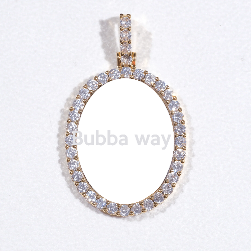 3D Oval Custom Picture Pendant