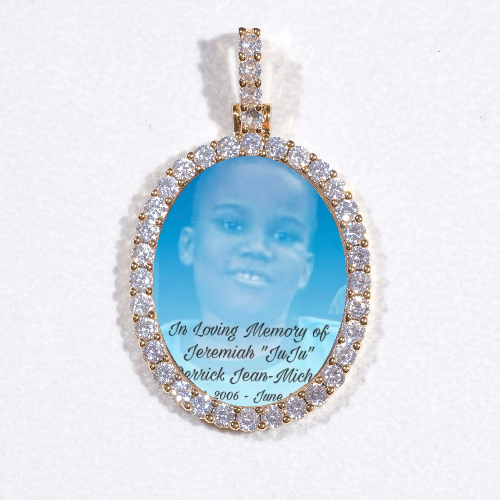 3D Oval Custom Picture Pendant