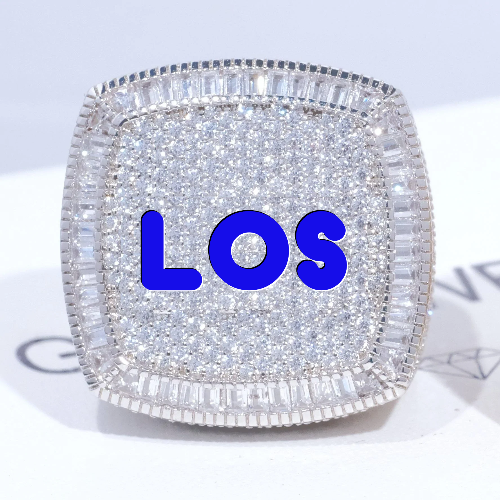 CUSTOM LETTER 3D ICED RING