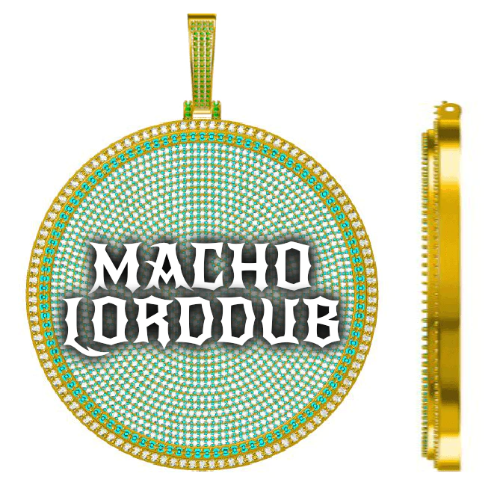 CUSTOM LETTER NECKLACE 3D BIG DISC