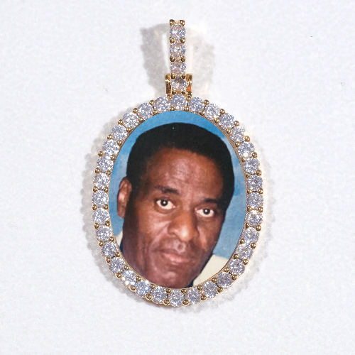 3D Oval Custom Picture Pendant