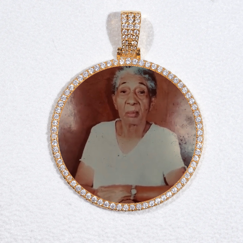 MEDIUM 3D CIRCLE CUSTOM PICTURE PENDANT