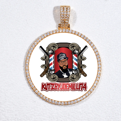 MEDIUM 3D CIRCLE CUSTOM PICTURE PENDANT