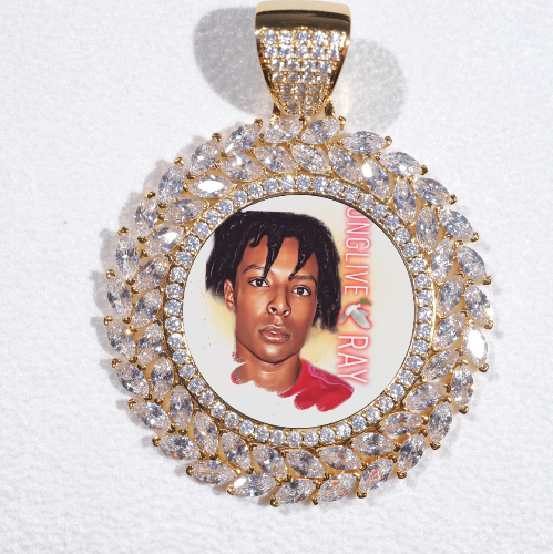 Large 3D Wheat Ear Custom Picture Pendant