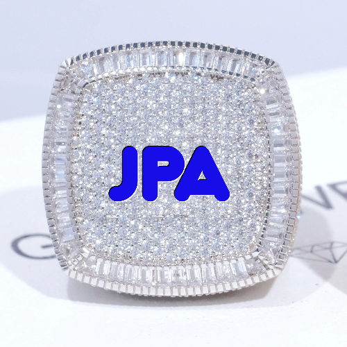CUSTOM LETTER 3D ICED RING