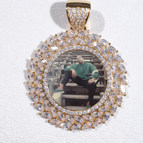 Large 3D Wheat Ear Custom Picture Pendant
