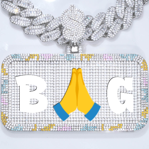 CUSTOM LETTER NECKLACE 3D COLORFUL SQUARE