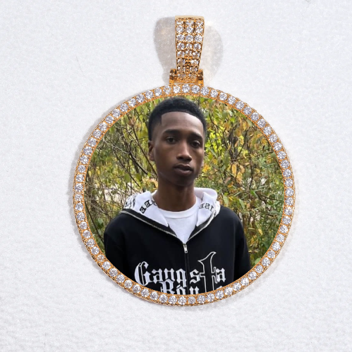 MEDIUM 3D CIRCLE CUSTOM PICTURE PENDANT