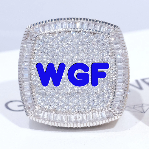 CUSTOM LETTER 3D ICED RING