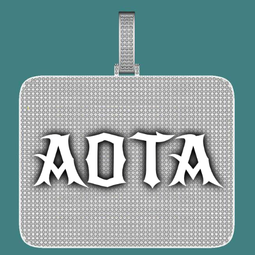 CUSTOM LETTER NECKLACE 3D BIG SQUARE