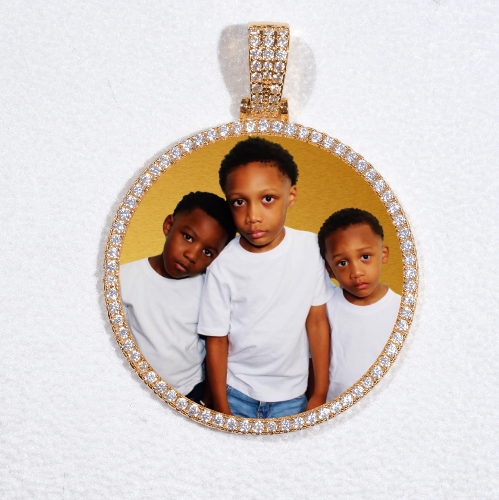 MEDIUM 3D CIRCLE CUSTOM PICTURE PENDANT