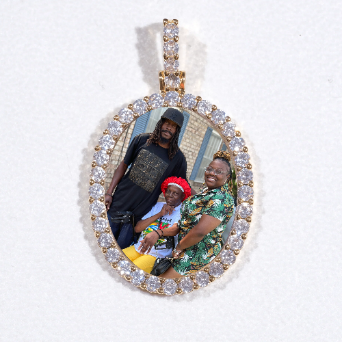 3D Oval Custom Picture Pendant