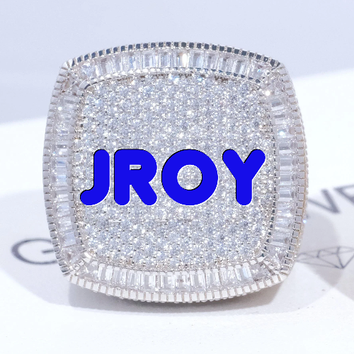 CUSTOM LETTER 3D ICED RING