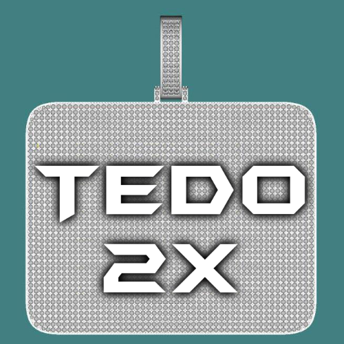 CUSTOM LETTER NECKLACE 3D BIG SQUARE