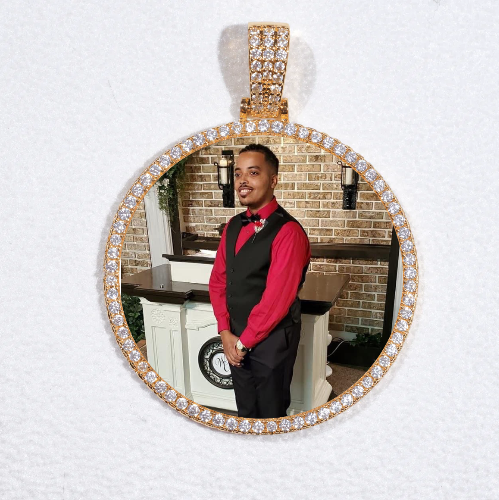 MEDIUM 3D CIRCLE CUSTOM PICTURE PENDANT