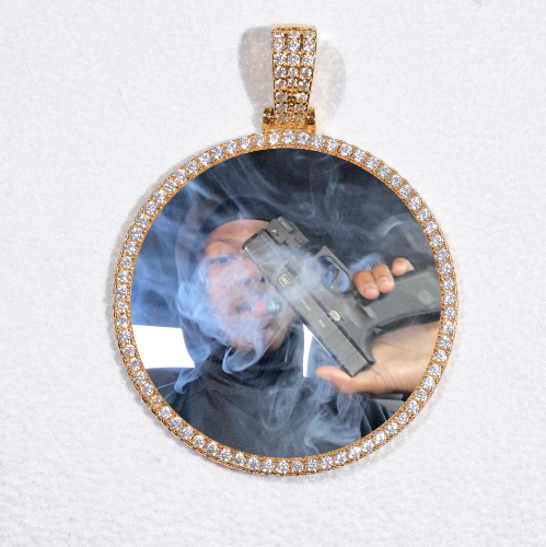 MEDIUM 3D CIRCLE CUSTOM PICTURE PENDANT