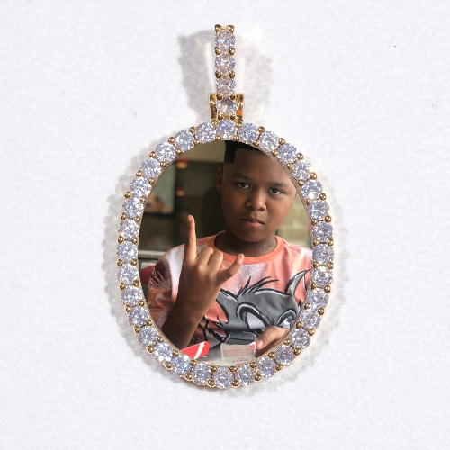 3D Oval Custom Picture Pendant