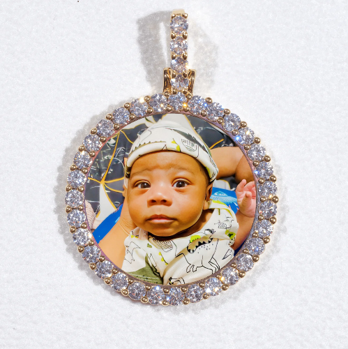 3D CIRCLE CUSTOM PICTURE PENDANT SMALL SIZE