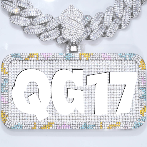 CUSTOM LETTER NECKLACE 3D COLORFUL SQUARE