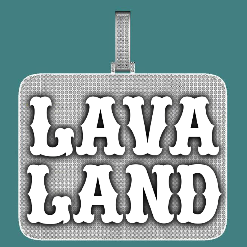 CUSTOM LETTER NECKLACE 3D BIG SQUARE
