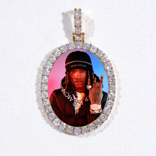3D Oval Custom Picture Pendant