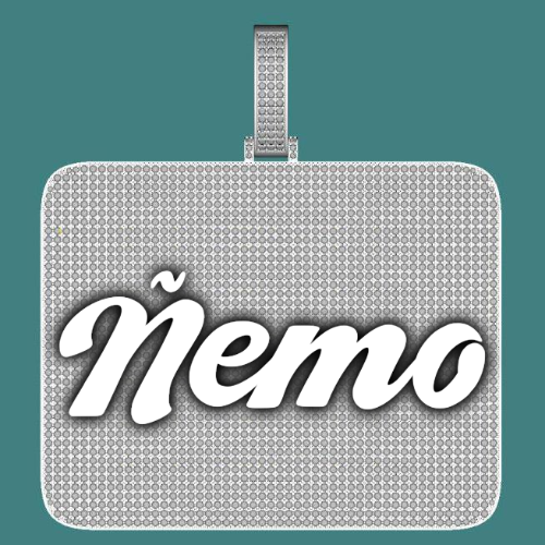 CUSTOM LETTER NECKLACE 3D BIG SQUARE