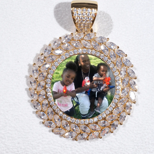 Large 3D Wheat Ear Custom Picture Pendant