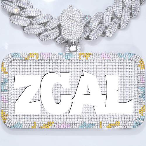 CUSTOM LETTER NECKLACE 3D COLORFUL SQUARE