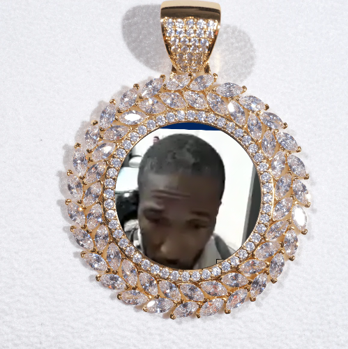 Large 3D Wheat Ear Custom Picture Pendant