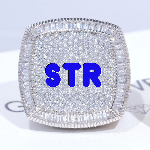 CUSTOM LETTER 3D ICED RING