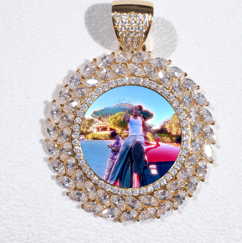 Large 3D Wheat Ear Custom Picture Pendant
