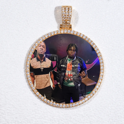 MEDIUM 3D CIRCLE CUSTOM PICTURE PENDANT
