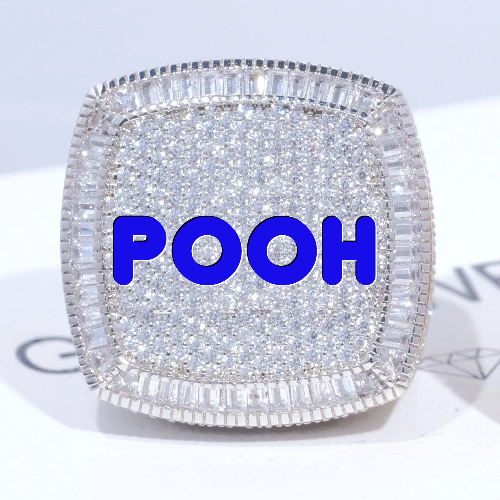 CUSTOM LETTER 3D ICED RING