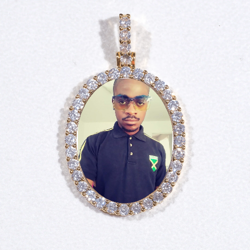3D Oval Custom Picture Pendant