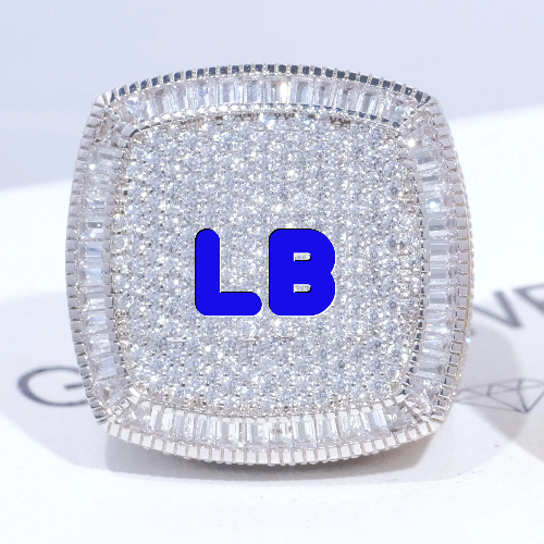 CUSTOM LETTER 3D ICED RING