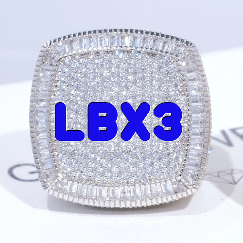 CUSTOM LETTER 3D ICED RING