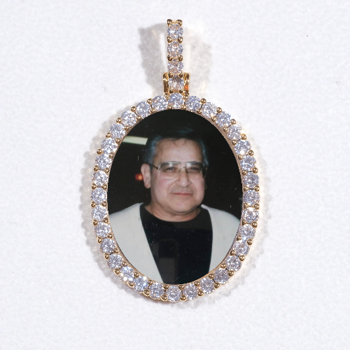 3D Oval Custom Picture Pendant