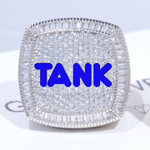CUSTOM LETTER 3D ICED RING