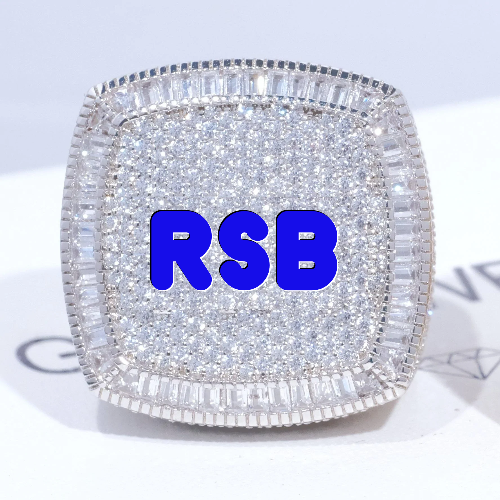 CUSTOM LETTER 3D ICED RING