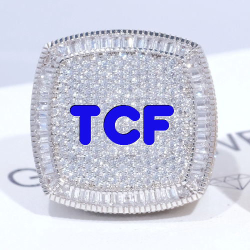 CUSTOM LETTER 3D ICED RING